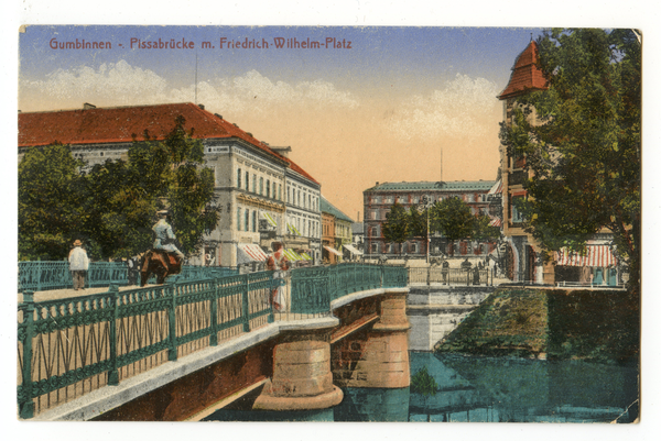 Gumbinnen, Pissabrücke mit Friedrich-Wilhelm-Platz