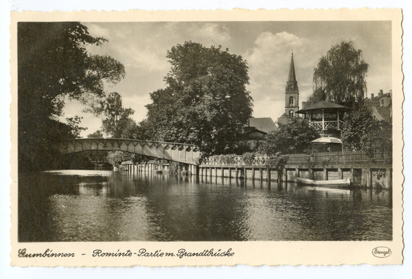 Gumbinnen, Rominte-Partie mit Brandtbrücke