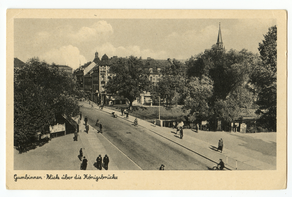 Gumbinnen, Blick über die Königsbrücke