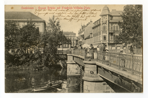 Gumbinnen, Große Brücke mit Friedrich-Wilhelm-Platz