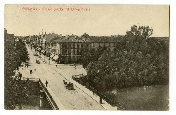 Gumbinnen, Große Brücke mit Königstraße