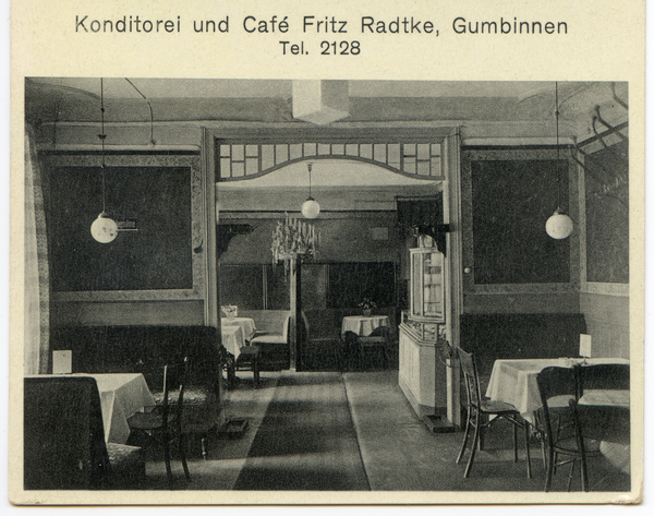 Gumbinnen, Konditorei und Cafe Fritz Radtke, Innen