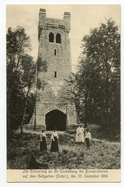 Galtgarben, Erinnerung Einweihung Bismarckturm 23. Sept. 1906