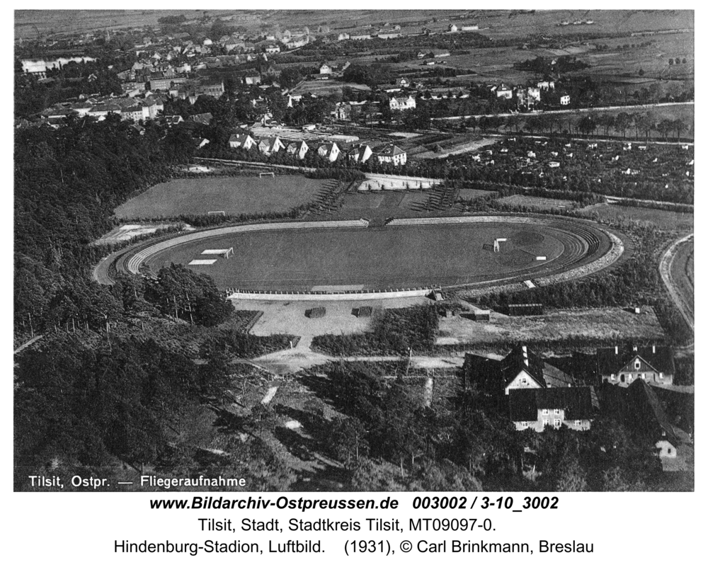 Tilsit, Hindenburg-Stadion, Luftbild