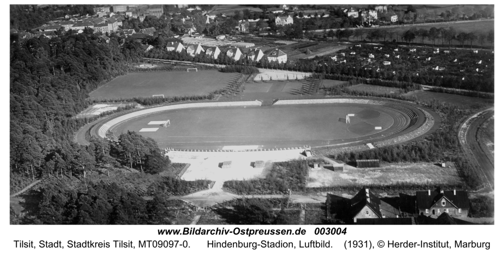 Tilsit, Hindenburg-Stadion, Luftbild