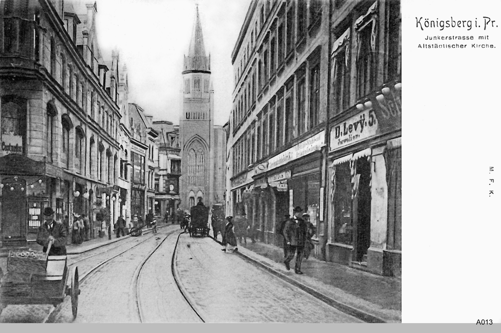 Königsberg, Junkerstraße, Theaterstraße, Altstädtische Kirche