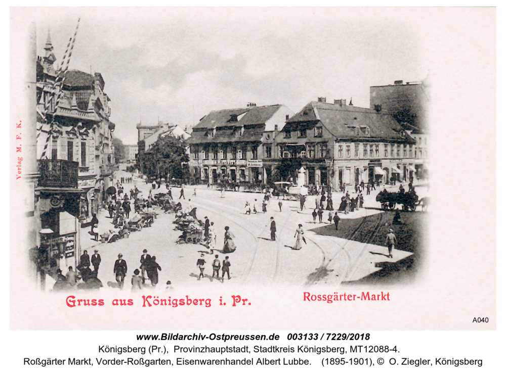 Königsberg, Roßgärter Markt, Vorder-Roßgarten, Eisenwarenhandel Albert Lubbe