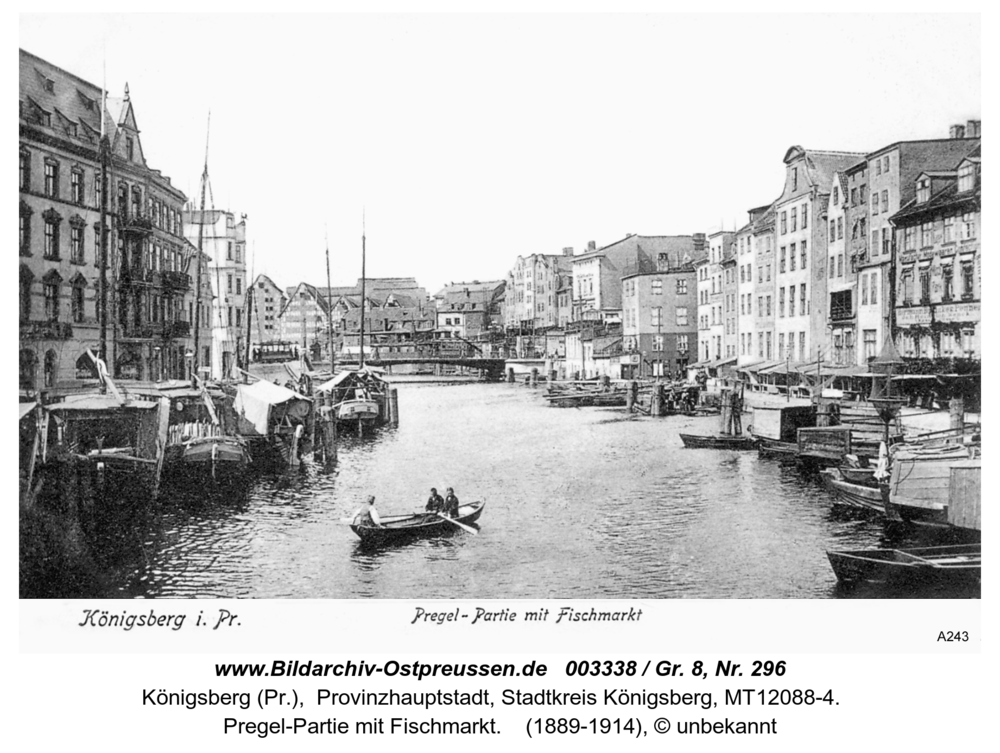 Königsberg (Pr.), Pregel-Partie mit Fischmarkt