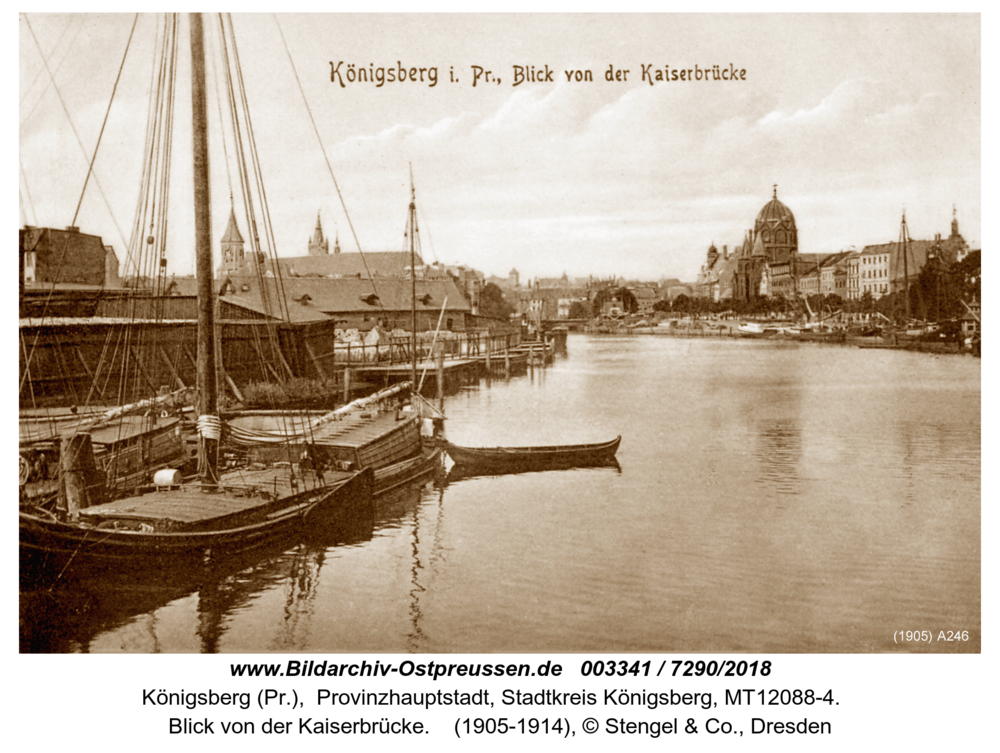 Königsberg, Blick von der Kaiserbrücke