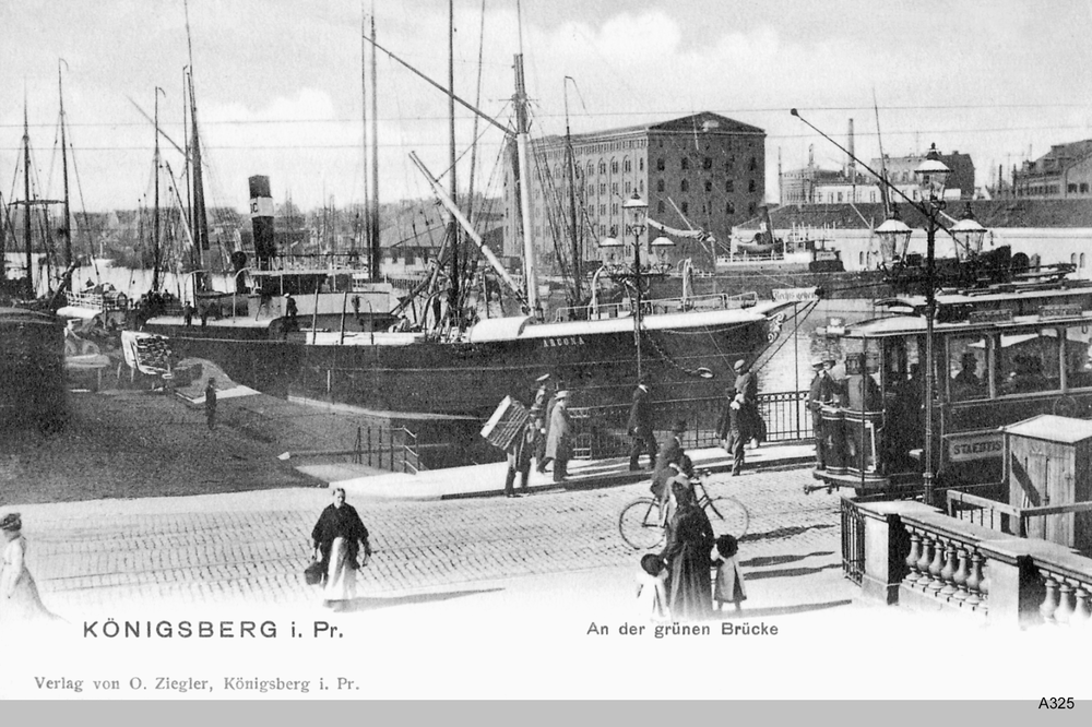 Königsberg, Königsberg, Blick von der Börse auf die Grüne Brücke