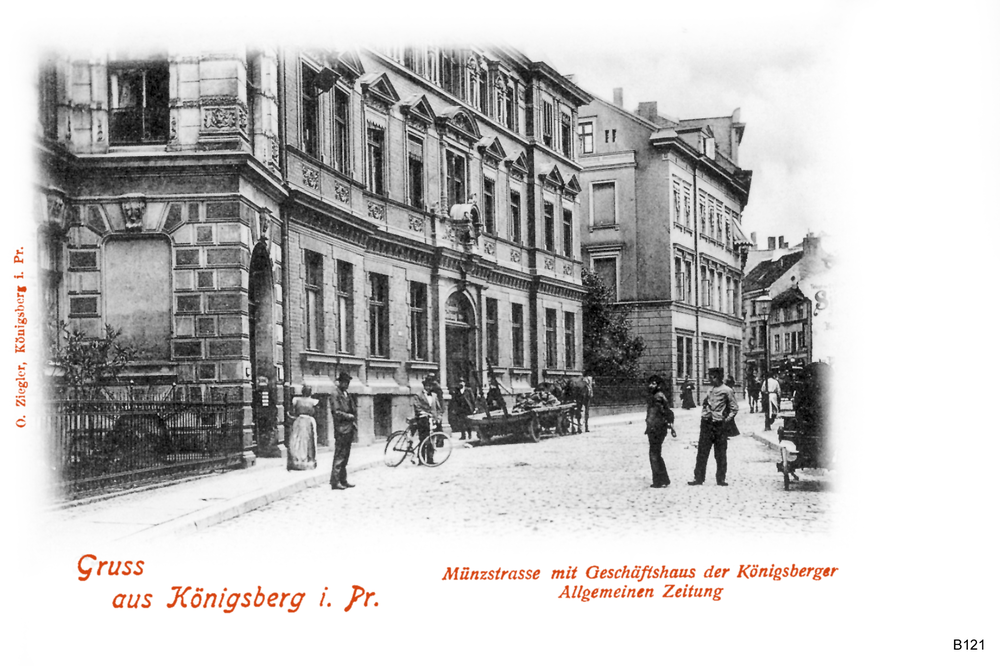 Königsberg, Münzstraße Königsberger Allgemeine Zeitung