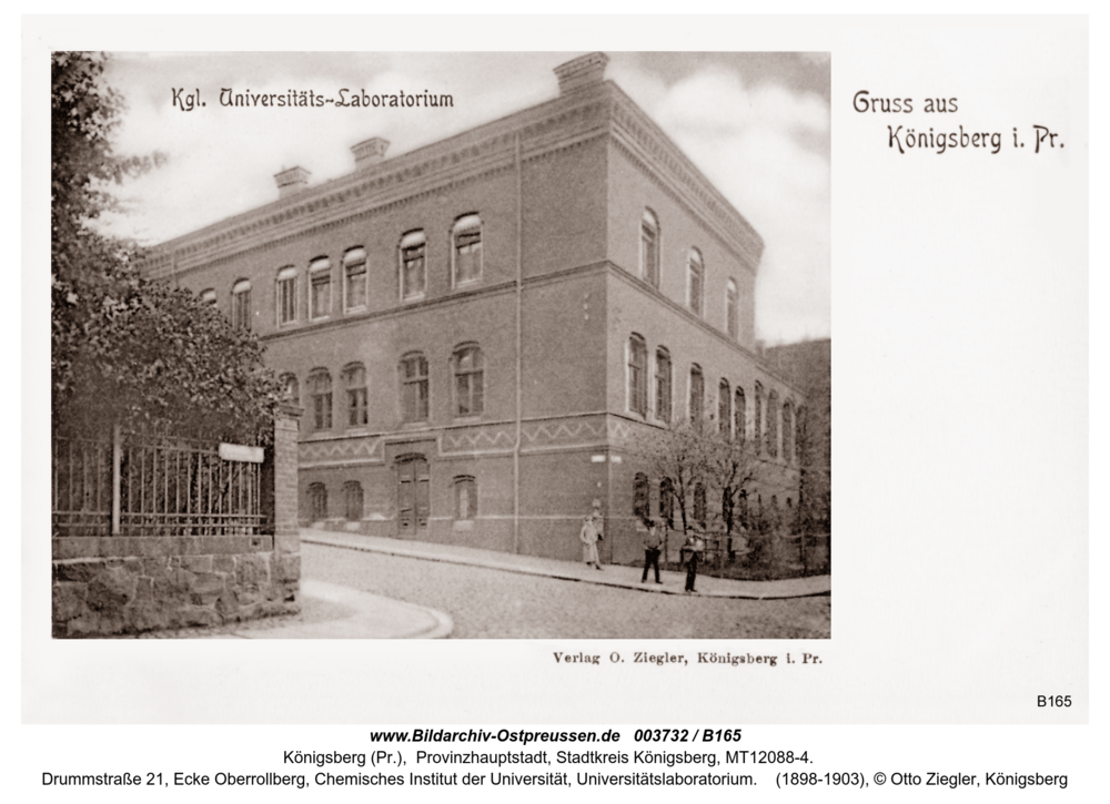 Königsberg (Pr.), Drummstraße 21, Ecke Oberrollberg, Chemisches Institut der Universität, Universitätslaboratorium