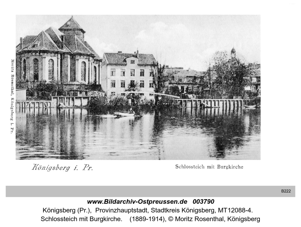 Königsberg, Schlossteich mit Burgkirche