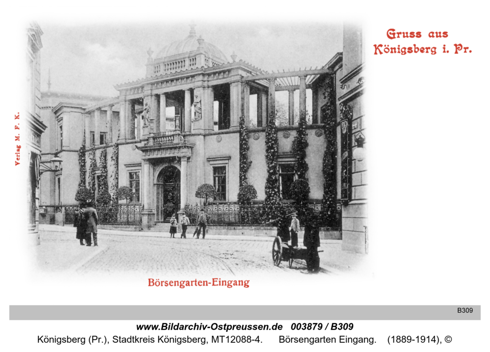 Königsberg, Börsengarten Eingang