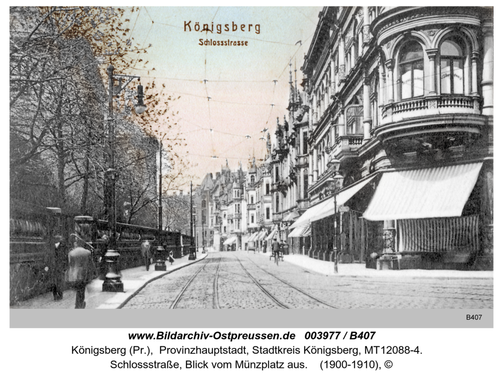 Königsberg (Pr.), Schlossstraße, Blick vom Münzplatz aus