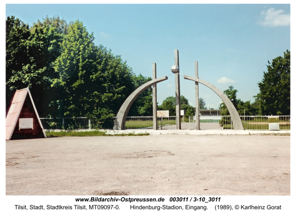 Tilsit, Hindenburg-Stadion, Eingang