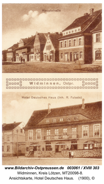 Widminnen, Ansichtskarte, Hotel Deutsches Haus