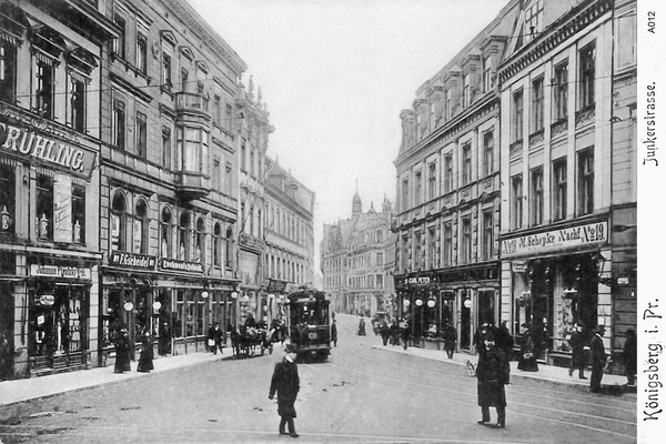 Königsberg, Junkerstraße, Einmündung Poststraße