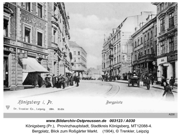 Königsberg, Bergplatz, Blick zum Roßgärter Markt