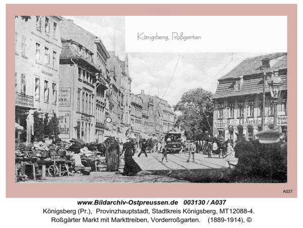 Königsberg, Roßgärter Markt mit Markttreiben, Vorderroßgarten