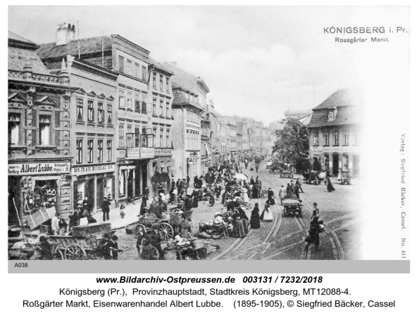 Königsberg, Roßgärter Markt, Eisenwarenhandel Albert Lubbe