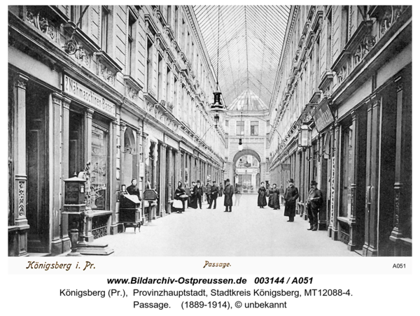Königsberg (Pr.), Passage