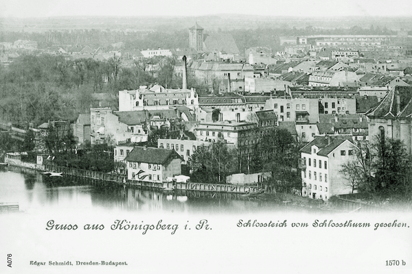 Königsberg, Schloßteich vom Schloßturm gesehen