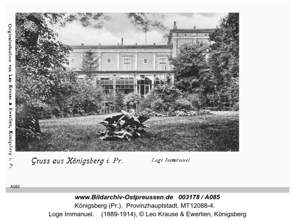 Königsberg, Loge Immanuel