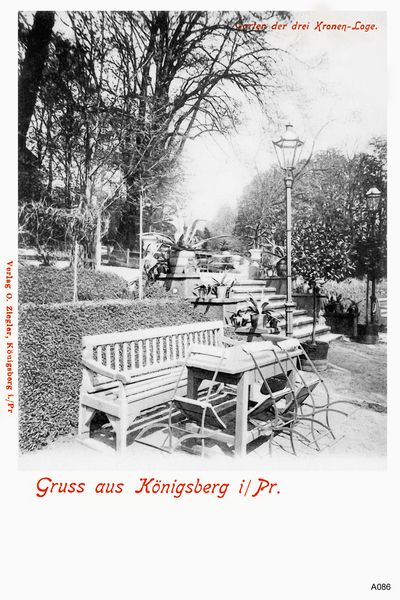 Königsberg, Garten der Drei Kronen Loge