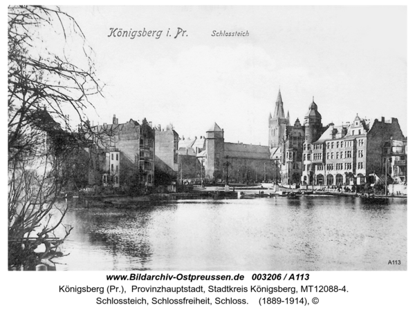 Königsberg, Schlossteich, Schlossfreiheit, Schloss