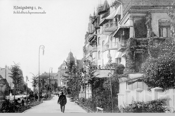 Königsberg, Mann auf Schloßteichpromenade