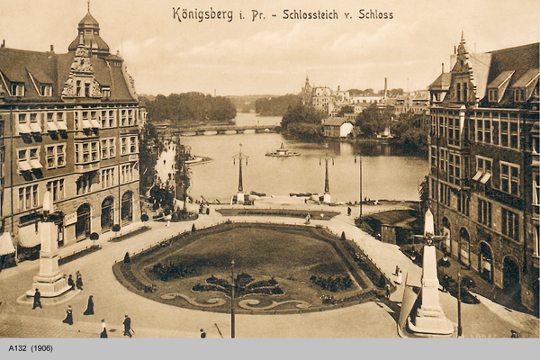 Königsberg, Schloßteich vom Schloßturm gesehen