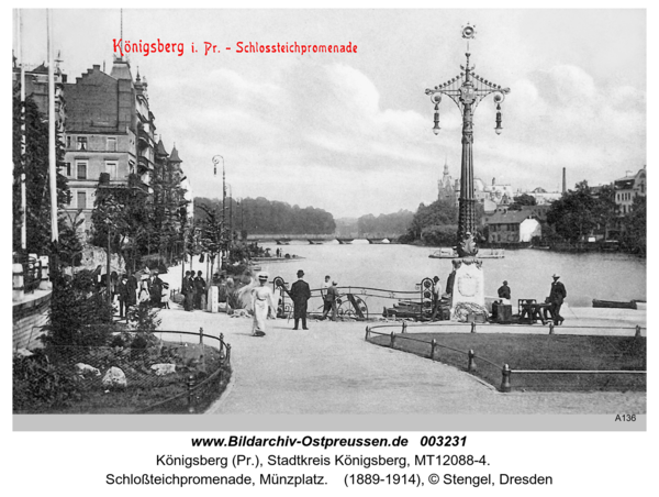 Königsberg, Schloßteichpromenade, Münzplatz
