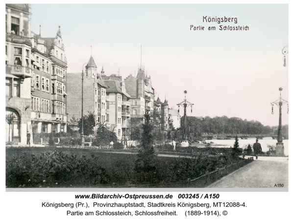 Königsberg, Partie am Schlossteich, Schlossfreiheit