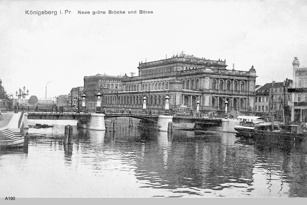 Königsberg, Neue Grüne Brücke mit Börse