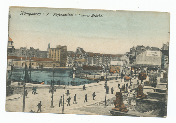 Königsberg, Kneiph. Langgasse, Hafenansicht mit Grüner Brücke