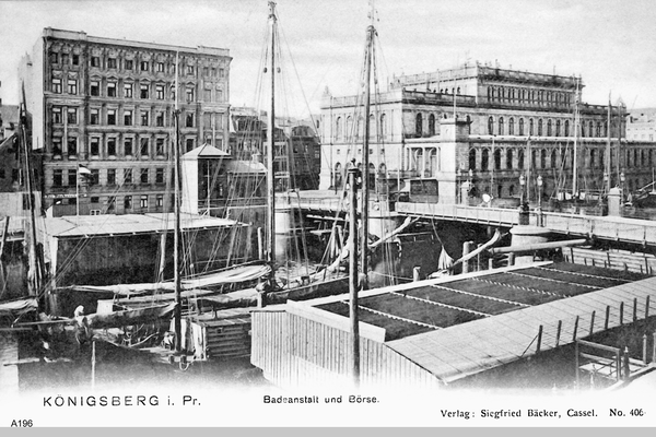 Königsberg, Badeanstalt und Börse