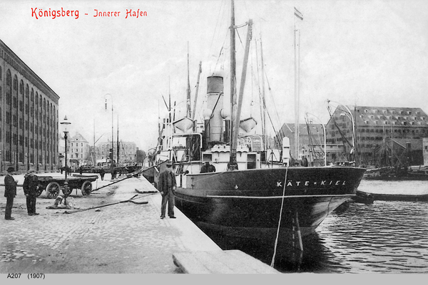 Königsberg, Hafen, Blick von der Bohlwerksgasse