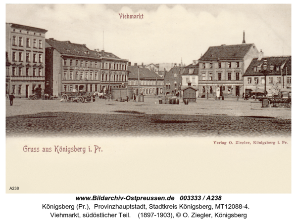 Königsberg, Viehmarkt, südöstlicher Teil