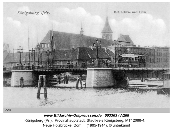 Königsberg, Neue Holzbrücke, Dom