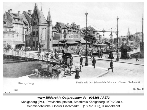 Königsberg (Pr.), Schmiedebrücke, Oberer Fischmarkt