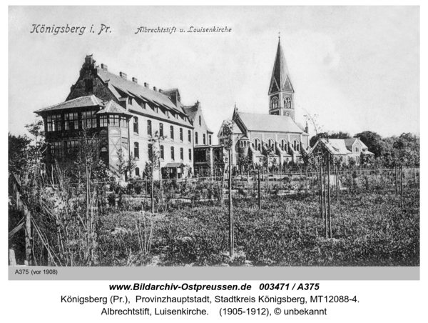 Königsberg, Albrechtstift, Luisenkirche
