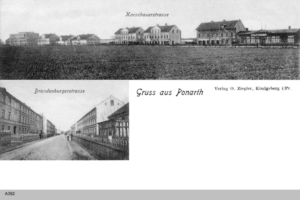 Königsberg, Ponarth, Karschauer- und Brandenburger Straße