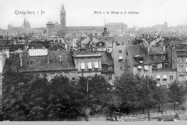 Königsberg, Blick von der Börse zum Schloß