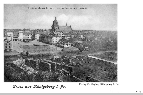 Königsberg, Neuer Markt und Katholische Kirche