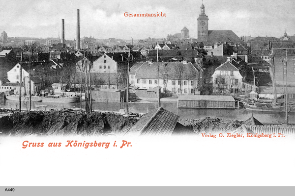 Königsberg, Blick über die Dächer