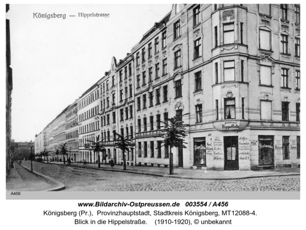 Königsberg, Blick in die Hippelstraße