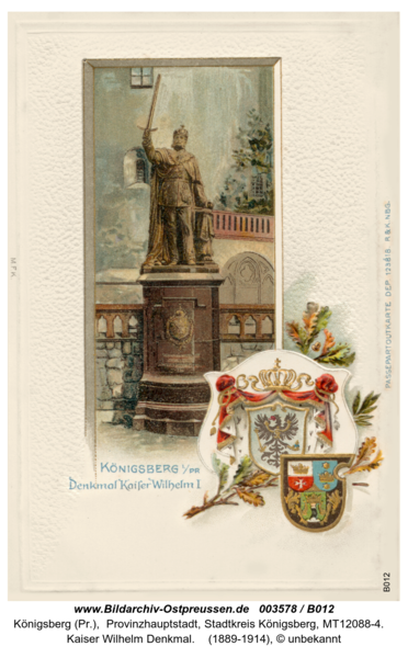 Königsberg, Kaiser Wilhelm Denkmal