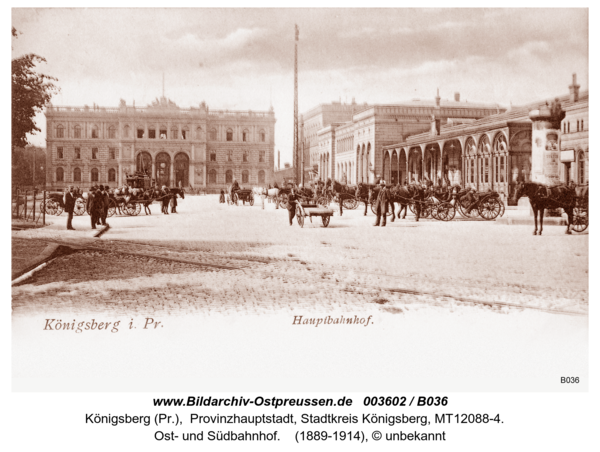 Königsberg, Ost- und Südbahnhof
