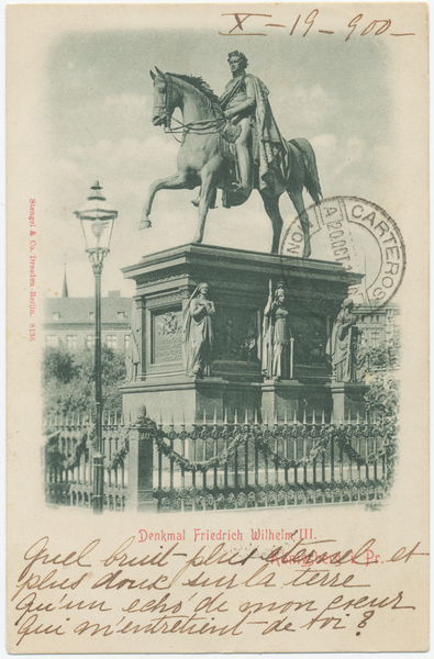 Königsberg (Pr.),  Königsgarten, Denkmal Friedrich Wilhelm III.